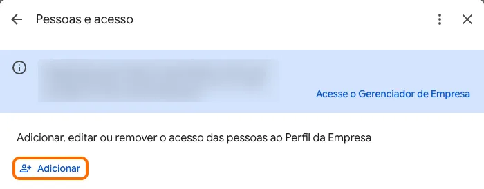 Janela Pessoas e acesso com o botão Adicionar destacado